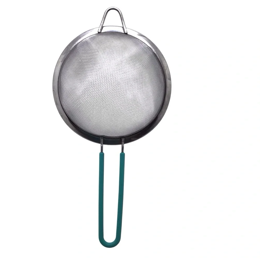 5.5” Stainless Steel Mesh Strainer Sifter Soft Grip Handle Kitchen Tool